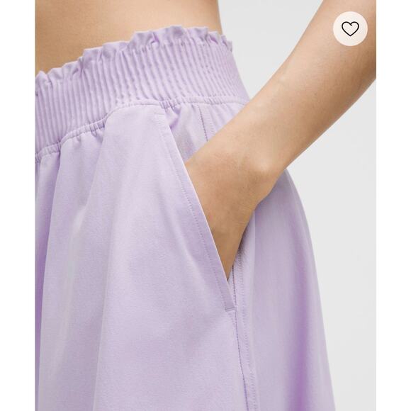 Lululemon Stretch Ruffle Waist Midi Skirt Lavender Frost | Size XL - Picture 3 of 7
